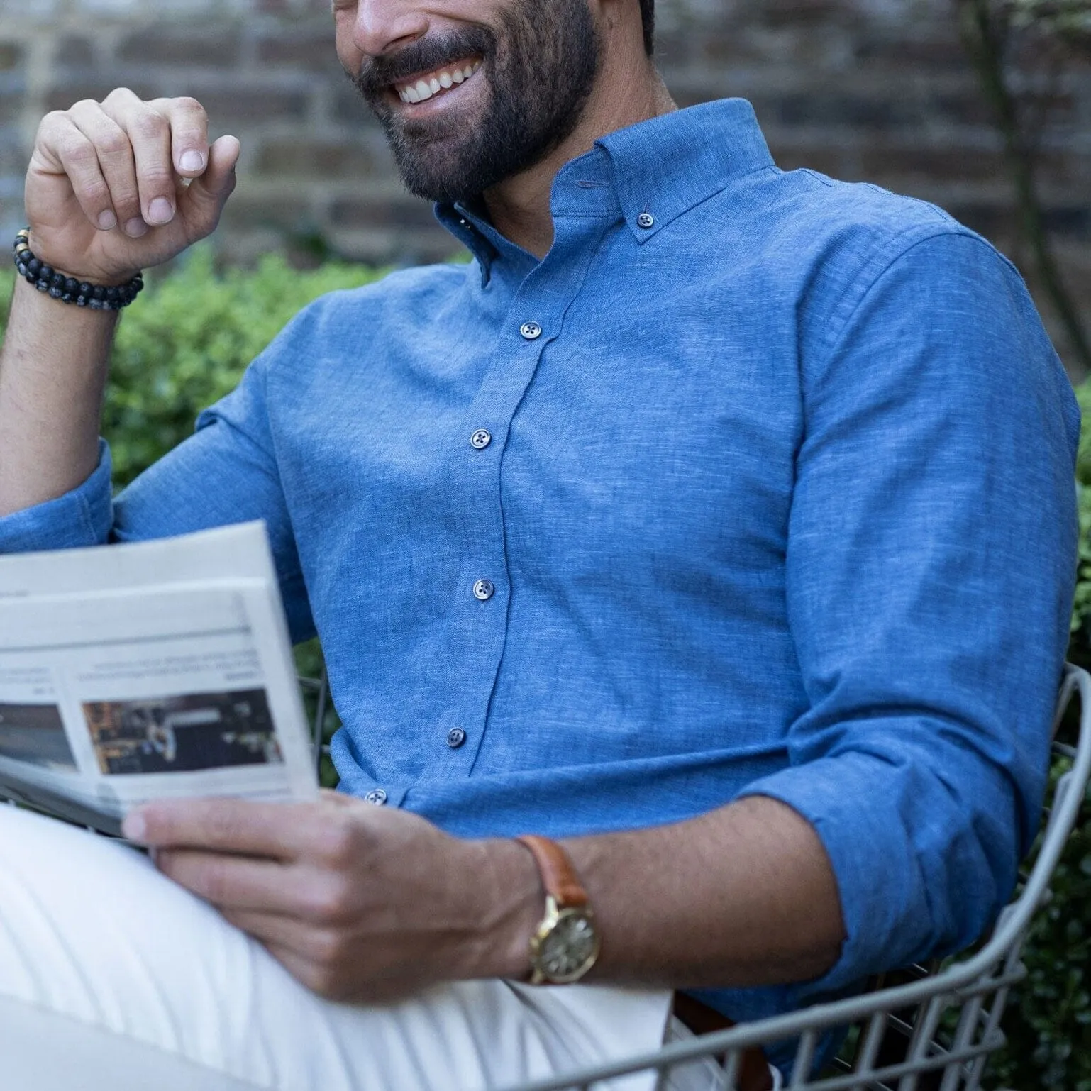 The Medium Blue Sandoval Oxford Chambray Custom Shirt