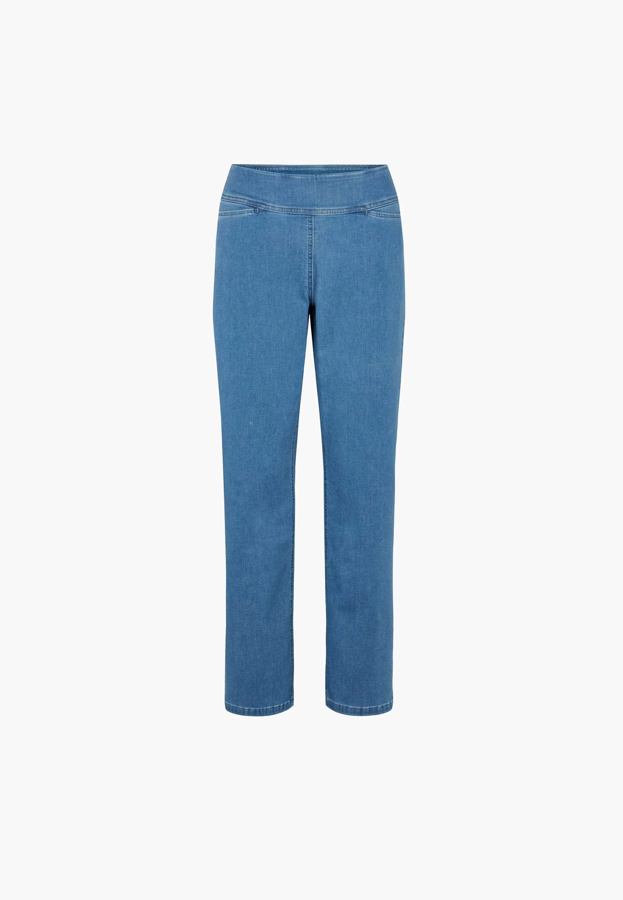 Thea Straight - Medium Length - Light Blue Denim