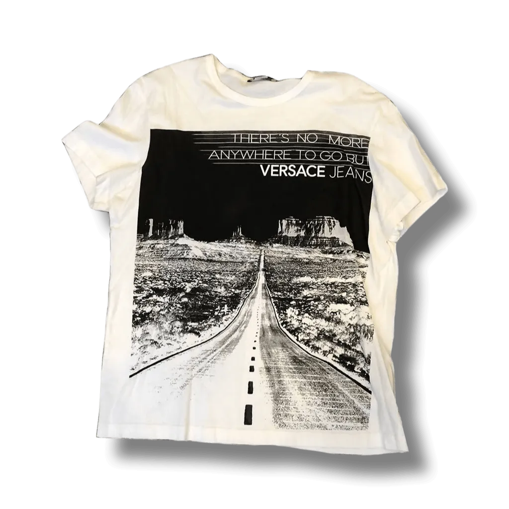 VERSACE Black & White Tee | Size M