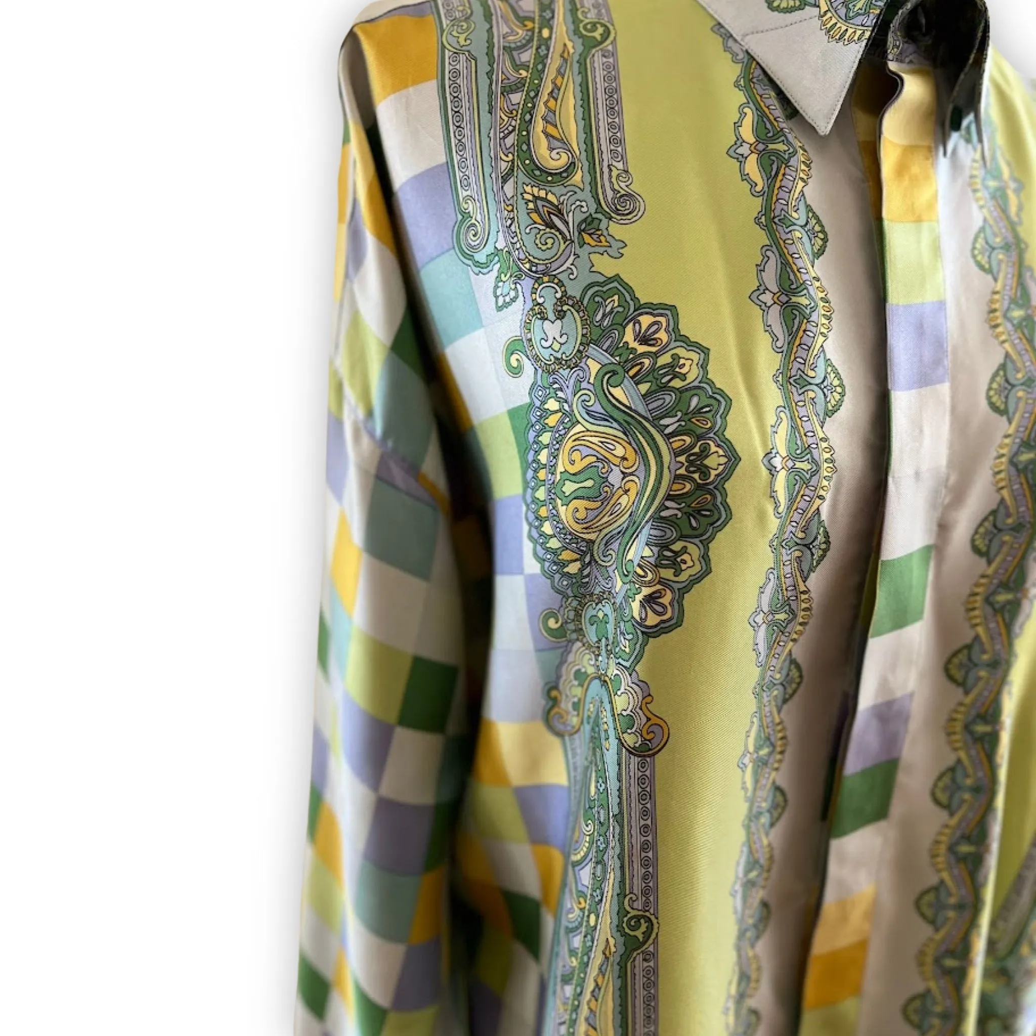 VERSACE Oversized Silk Shirt | Size 46IT